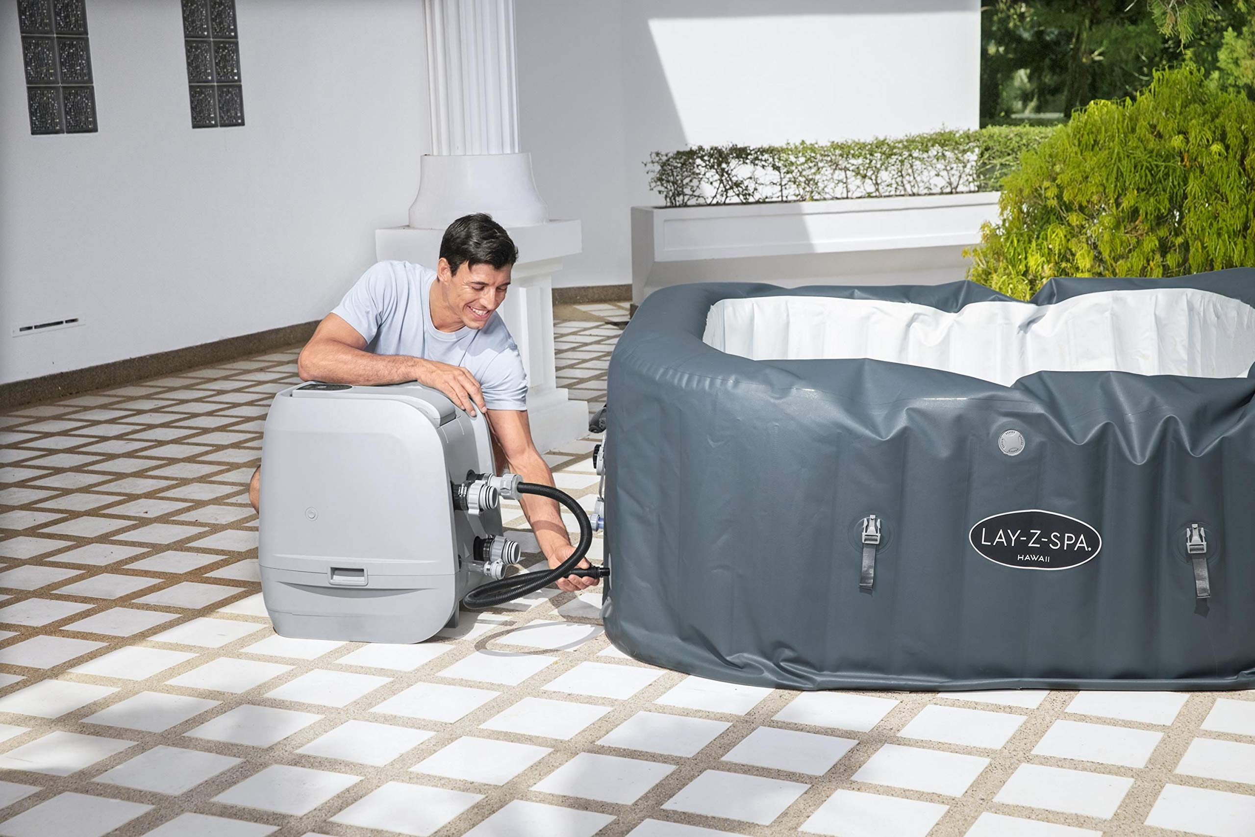 Bestway 60031 Minipiscina idromassaggio gonfiabile Hawaii Lay-Z-Spa HydroJet Pro