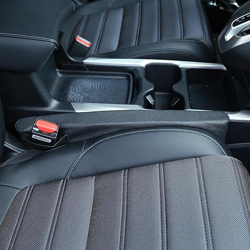 Miniatura 6 de JDM Middli Llenador de espacio de asiento de cuero PU universal para coche SUV, llenar el espacio entre el asiento y la consola, enchufe negro