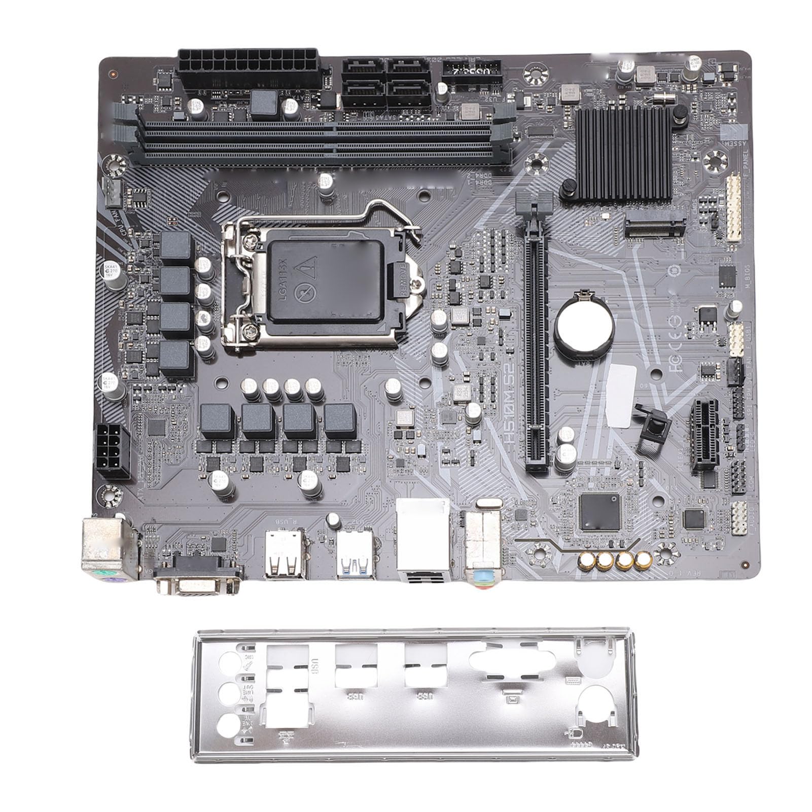 Bewinner Scheda Madre H510M S2 LGA 1200, Supporta 10a 11a Generazione I5 I7, Micro ATX DDR4 3200 MHz 64 GB, PCIe 4.0, M.2 NVMe SSD, Scheda Madre Porta DVI per PC da Gioco