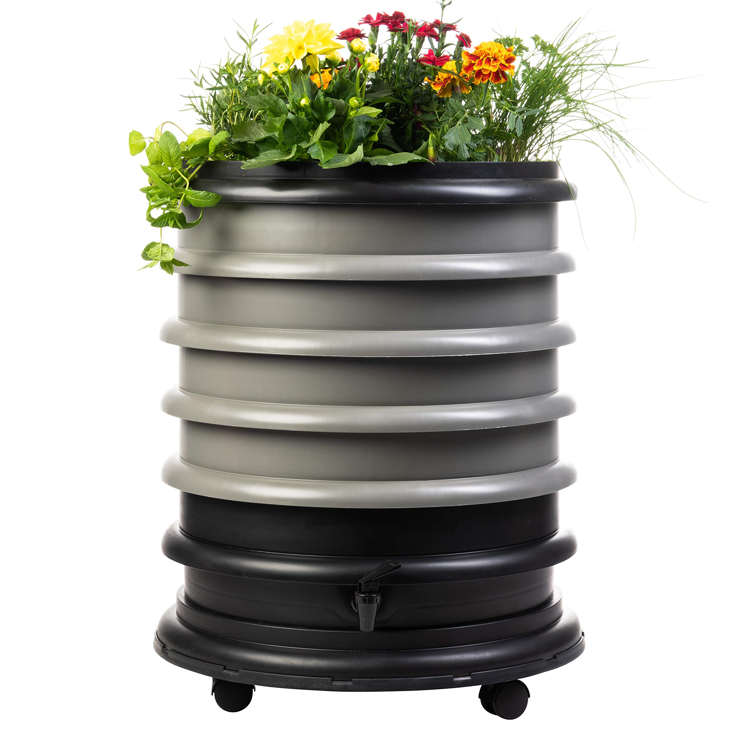 WORMbox | Wormery Worm Farm composter 3 Dark green Trays + Planter | 48 liters | Organic Waste Compost, make your Worm Castings — view 17