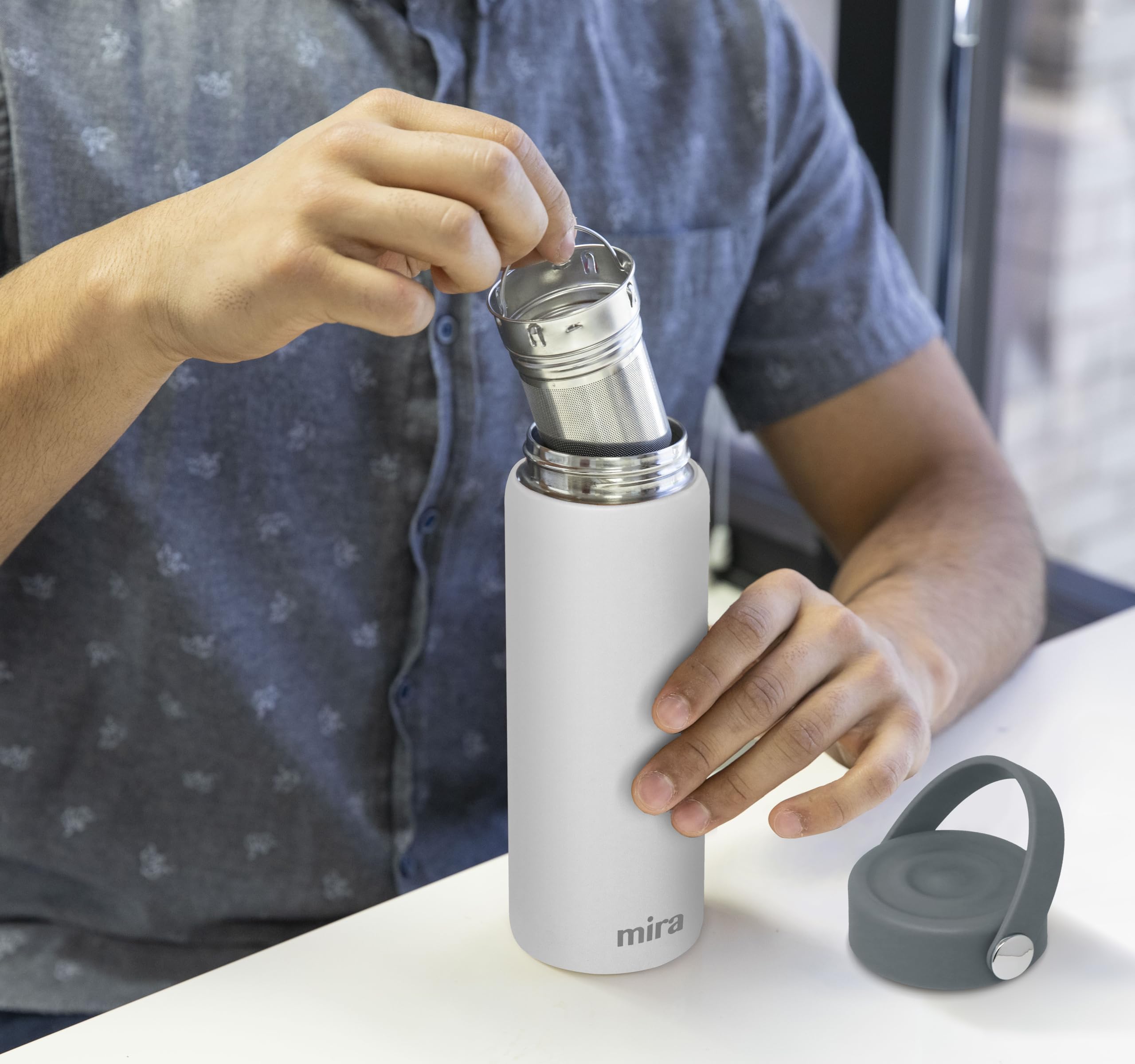 Amazon.com: MIRA 18 oz Tea Infuser Thermo - Stainless Steel Travel