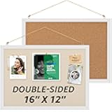 2 Pack Double-Sided Cork & Linen Boards, 16