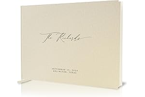 MUUJEE Personalized Guest Book for Wedding, Picture Keepsake Memory Book for Modern...