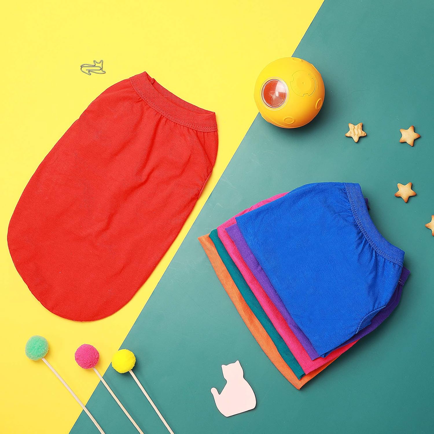 10 Pieces Dog Shirts Blank Clothes, Dog T-Shirts Cat Apparel Puppy Vest Cotton Shirts Pet Breathable Soft Basic Clothes for Small Extra Small Medium Dogs (12'' Chest) : Pet Supplies