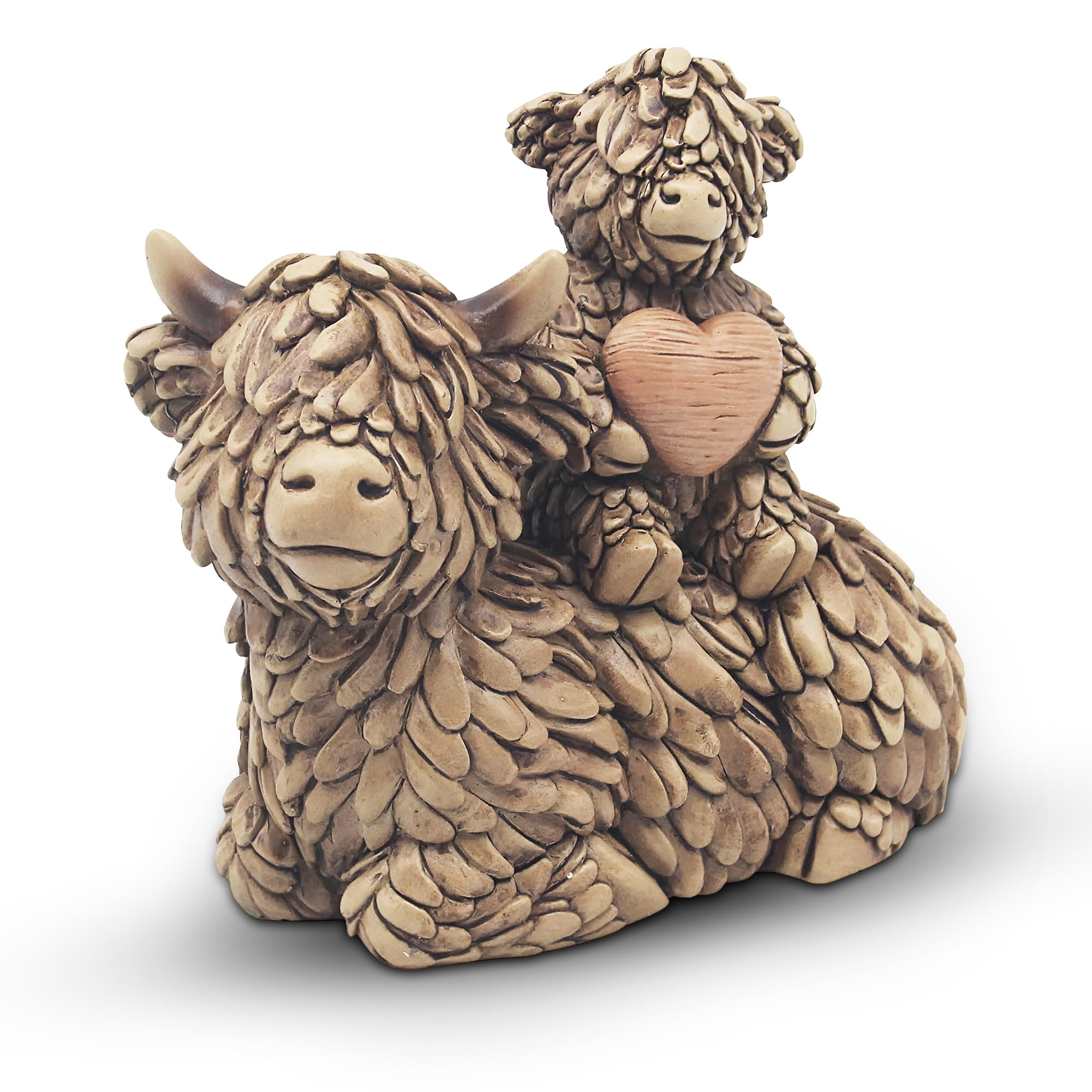 Lesser & Pavey Hughie Highland Cow Pair Decor Figurine
