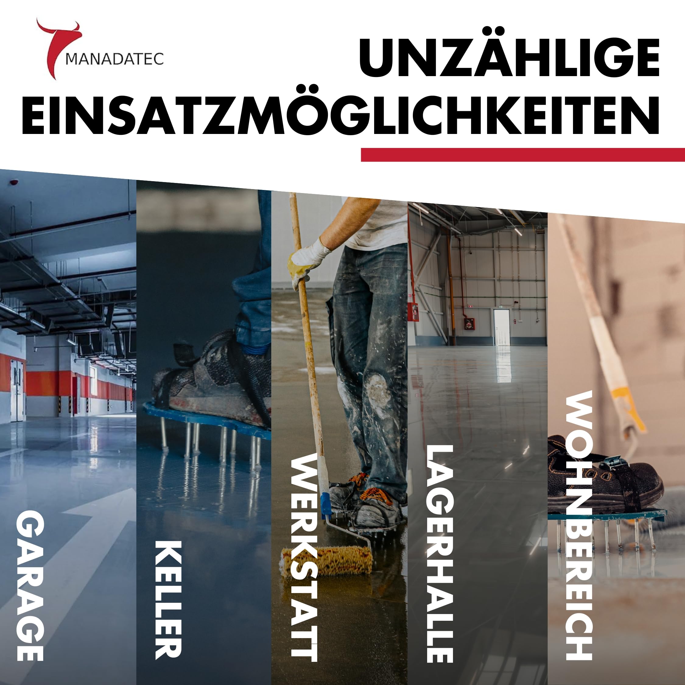 2k Epoxidharz Bodenbeschichtung 5kg I RAL 7006 Beigegrau I Abriebfest, lösemittelfrei, geruchsneutral I Garagenbodenbeschichtung I Epoxy Bodenbeschichtung Garage I Keller Epoxidharz Boden