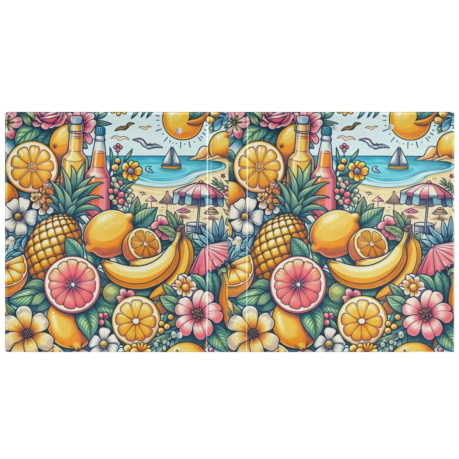 Feast Fruit - Raccoglitore a 3 anelli, 3,8 cm, contiene 200 fogli con 3 tasche interne in PVC trasparente, per scuola e ufficio