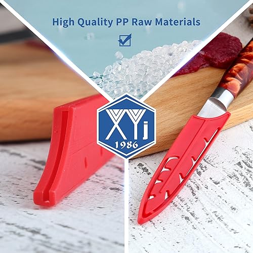 Vista 126 de XYJ Juego de 2 fundas de cuchillo de seguridad para cuchillos, protector de borde, funda universal para cuchillos, chef, cuchillo de cerámica