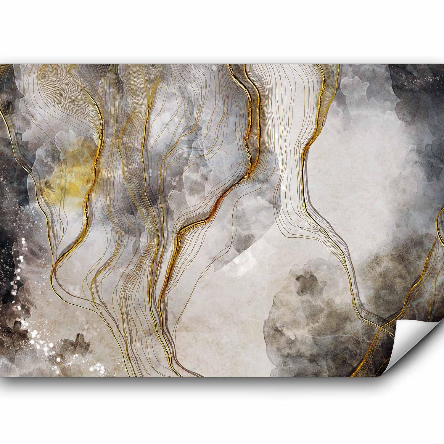 murando - Vlies Fototapete Abstrakt 500x350cm Foto tapete Wohnzimmer Vliestapete XXL Wandtapete Motivtapeten 3d Effekt Wand Dekoration - Steinoptik Marmoroptik 3D Effekt grau a-C-10019-a-a
