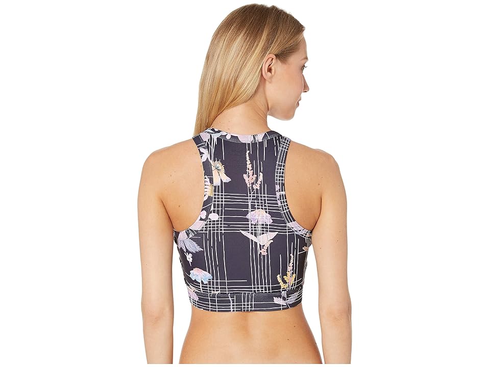 

Bebe Sport Printed Bra Top (Black Iris (Hatch Floral)) Women's Clothing, Multi