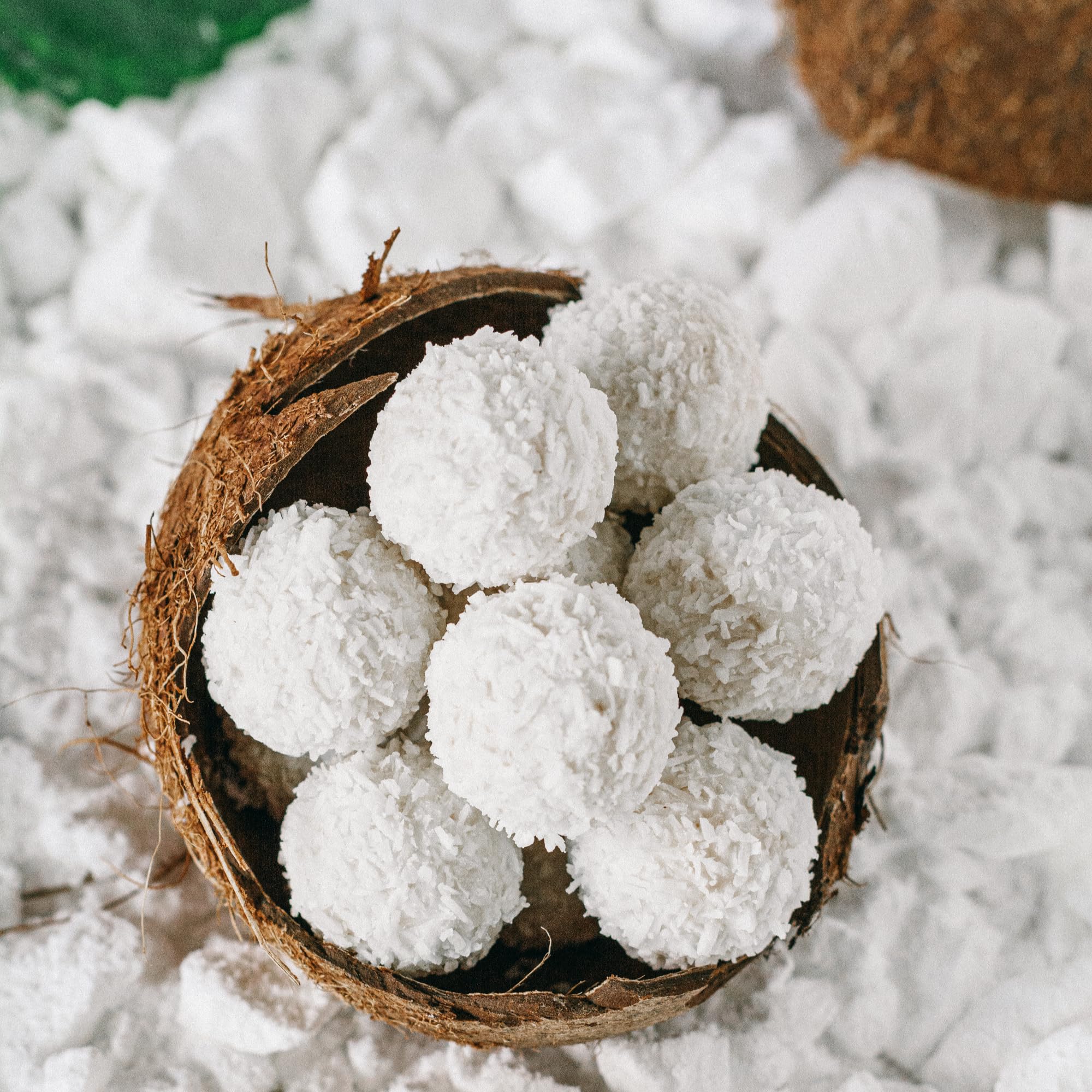 IDDA Herbal Coco Desecado 1kg, Pulpa de Coco Cruda Rallada para Hornear, Repostería y Postres