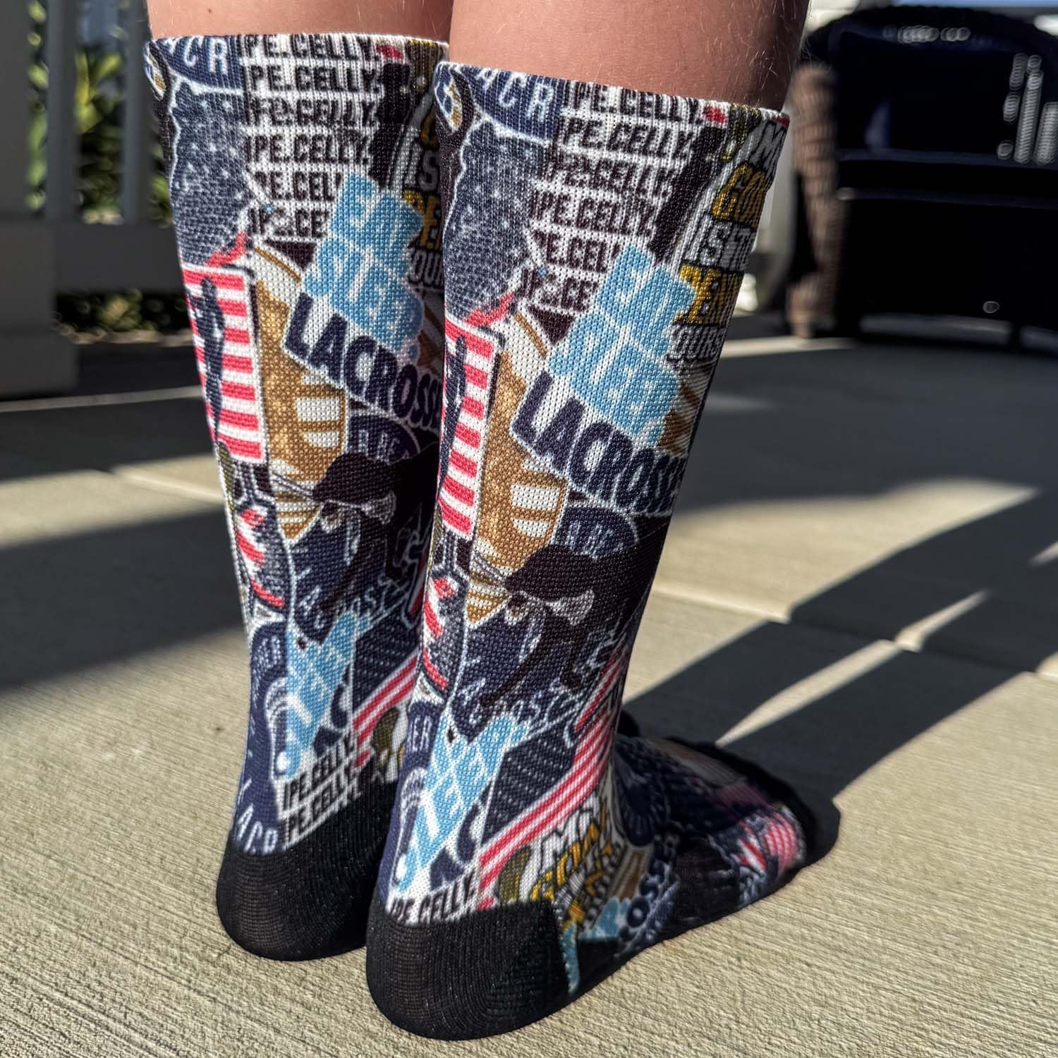 ChalkTalkSPORTS Lacrosse Performance Mid-Calf Socks - Multiple Designs - Graphic Flex Lacrosse Socks - Youth and Adult - Image 5