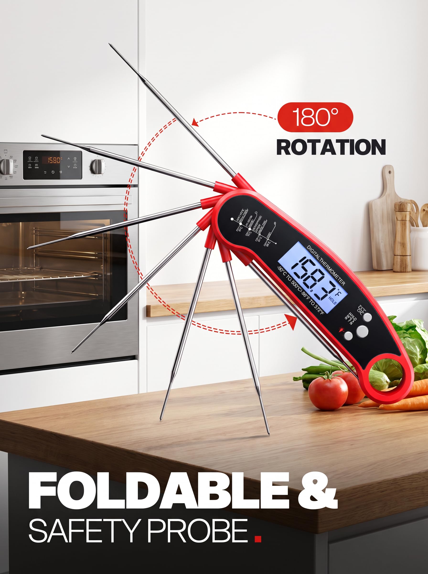 Digital Meat Thermometer, Food Thermometer for Grilling