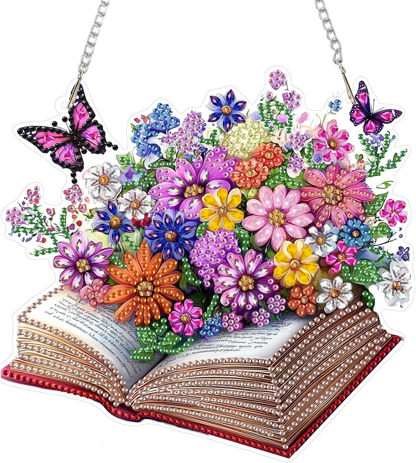 Diamond Painting Fiore, Farfalla 5D Diamond Painting Kit Completo, Quadri con Perline Ricamo a Punto Croce Art, Diamantini Crystal Art, Pittura Diamante Adulti Kit per Decorazioni Casa 40X50cm 4-5316