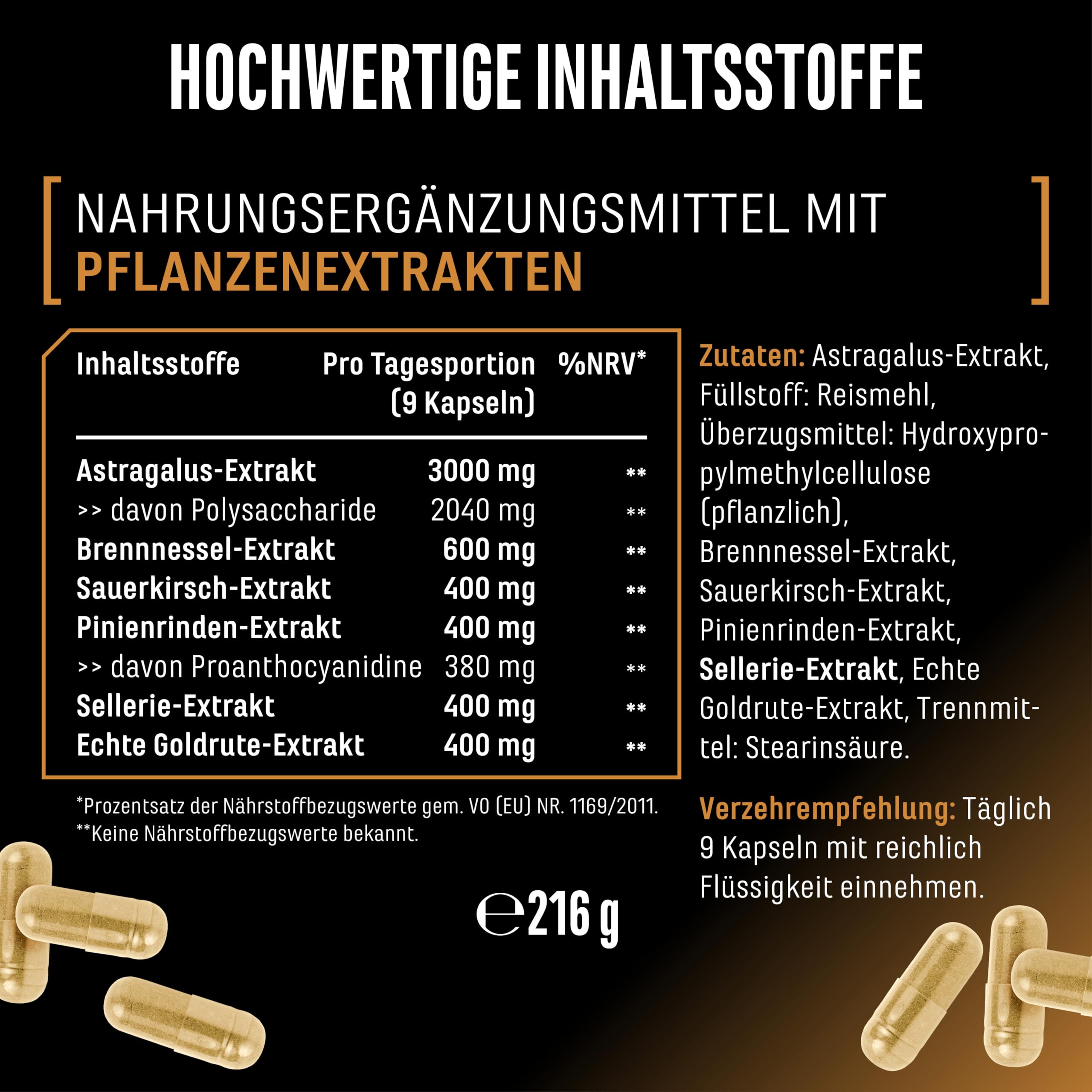 Kidney Essentials - 270 Kapseln - hochdosierter Botanical Flush Complex mit Extrakten aus Astragalus, Brennnessel, Sauerkirsche, Pinienrinde, Sellerie und Goldrute - Vegan