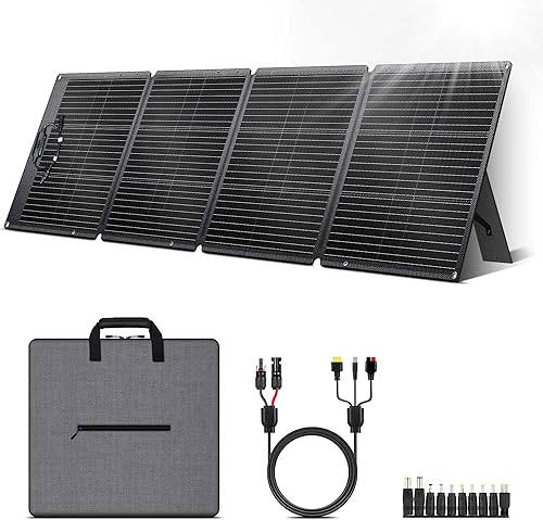 Miniatura 10 de EFTE - Panel solar portátil de 36 W, cargador de panel solar plegable IP65 impermeable con 2 salidas (USB-A tipo C) para camping, senderismo,