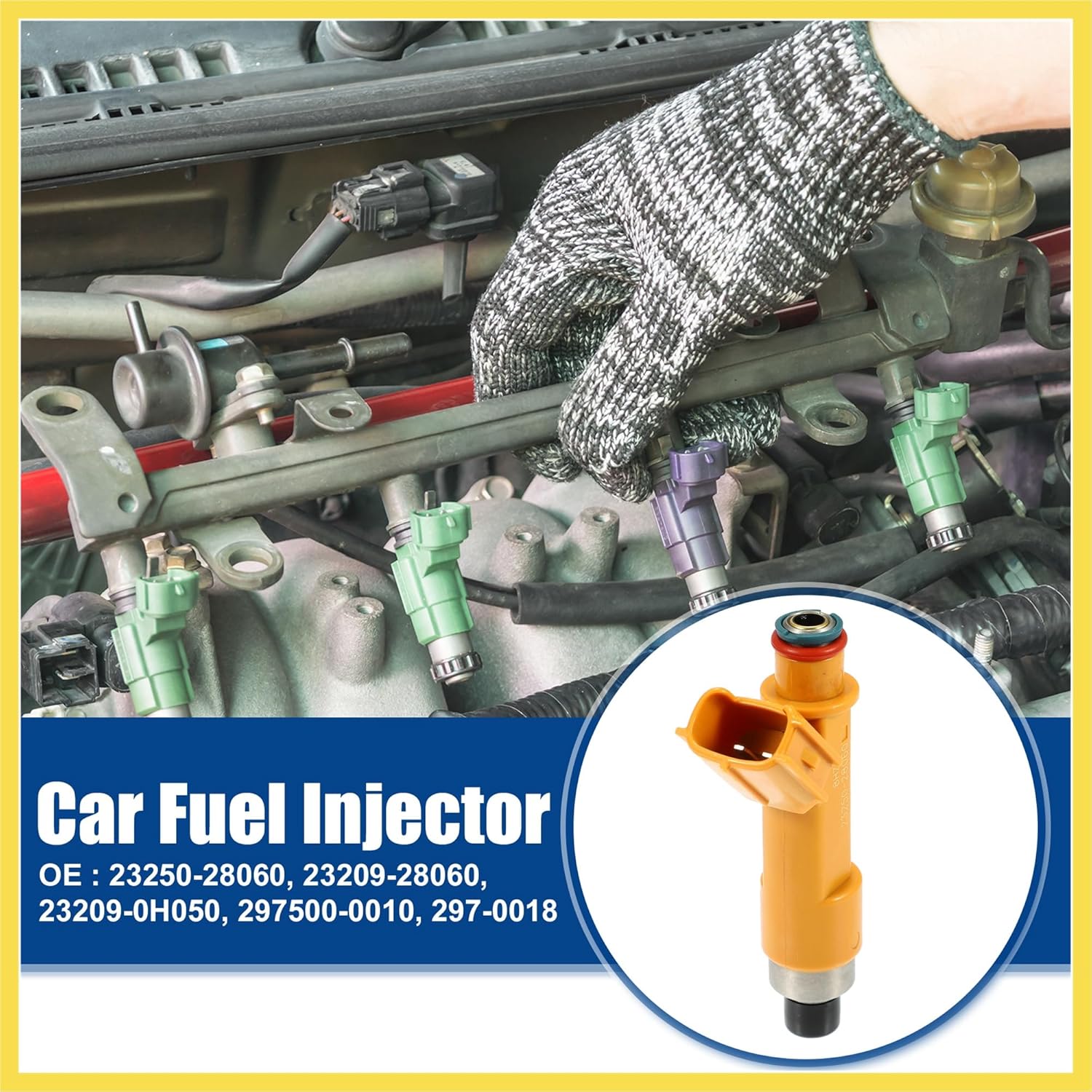 Car Fuel Injector Nozzle Replace for Toyota Camry 2.4L 2003-2010 23250-28060 - Pack of 4 Orange Benefit