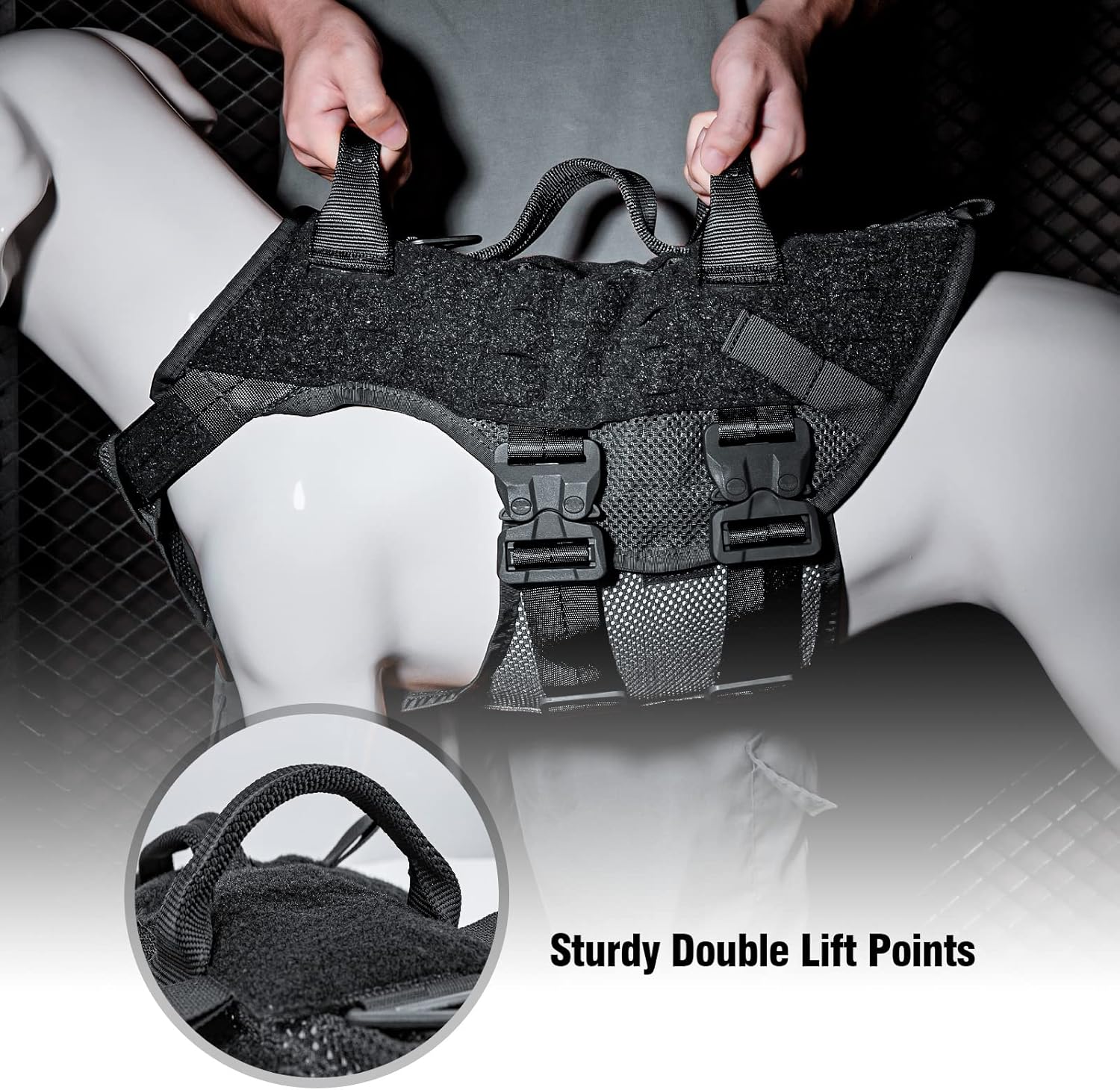 PETAC GEAR Tactical Dog Harness No Pull for Large Working Dogs Military Dogs Vest Police Service Training Dogs Molle Harnesses with Handle … …