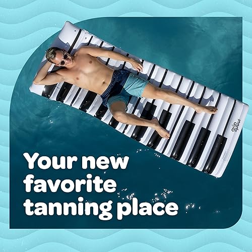 Miniatura 2 de Flotadores inflables de piscina para adultos, extra grande de 70 x 33 pulgadas, flotador para colchón enrollable, tapete flotante de piscina plano