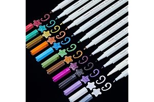 YUANCHENG Metallic Marker Pens for Black Paper Writing and Other Surfaces