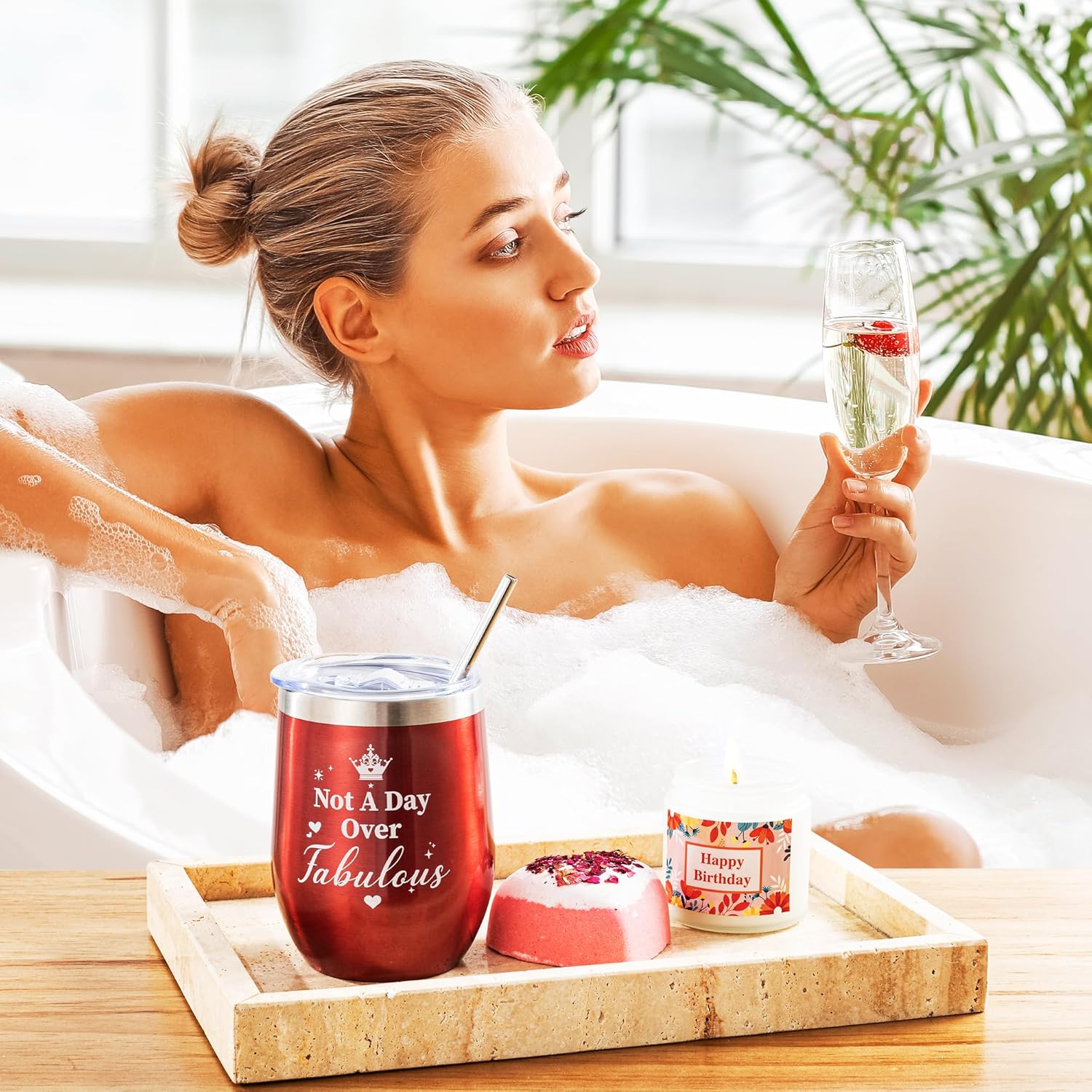 Birthday Gifts Baskets Box Women, Unique Happy Birthday Gifts Basket for Mom Her Best Friend Sister Wife Girlfriend Coworker,Luxury Self Care Ideas Box Relaxing Spa Gifts Set with Tumbler - Image 5