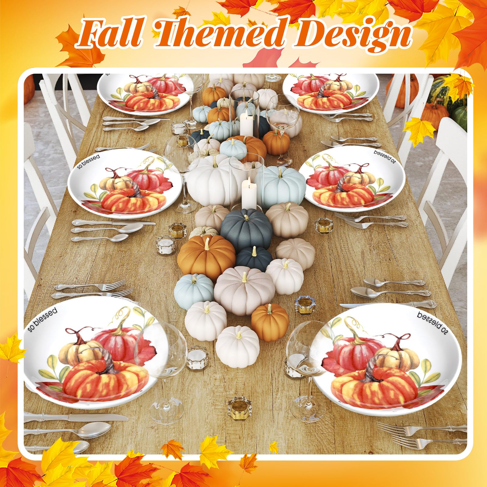 Amazon.com | SiliFine 6 Pcs 6 Inch Fall Plates Thanksgiving