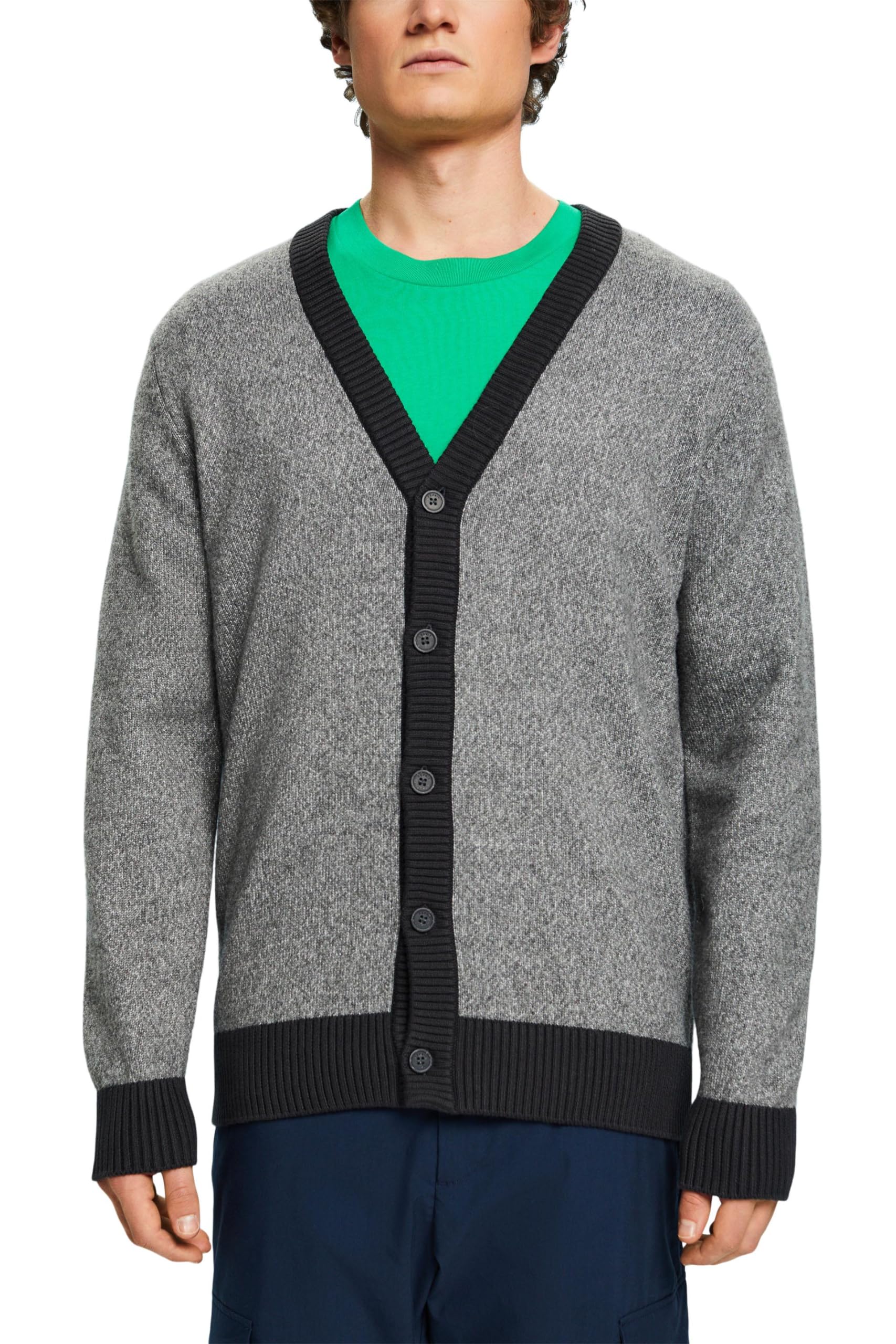 ESPRIT Men's 103EE2I307 Pullover Sweater, 039/MEDIUM Grey 5,