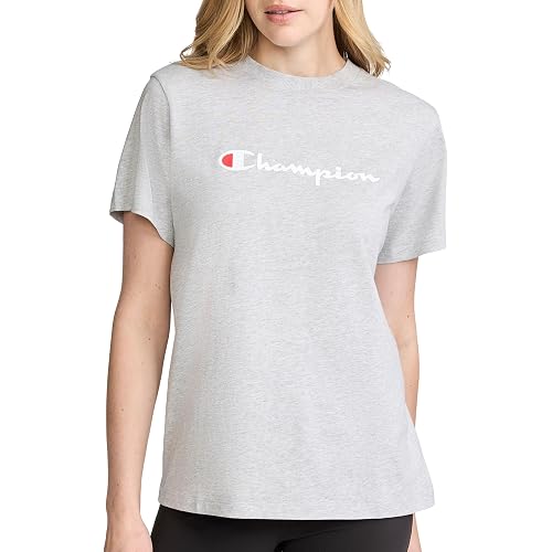 Champion Women's Classic Short Sleeve Graphic T-Shirt, Classic Script Logo