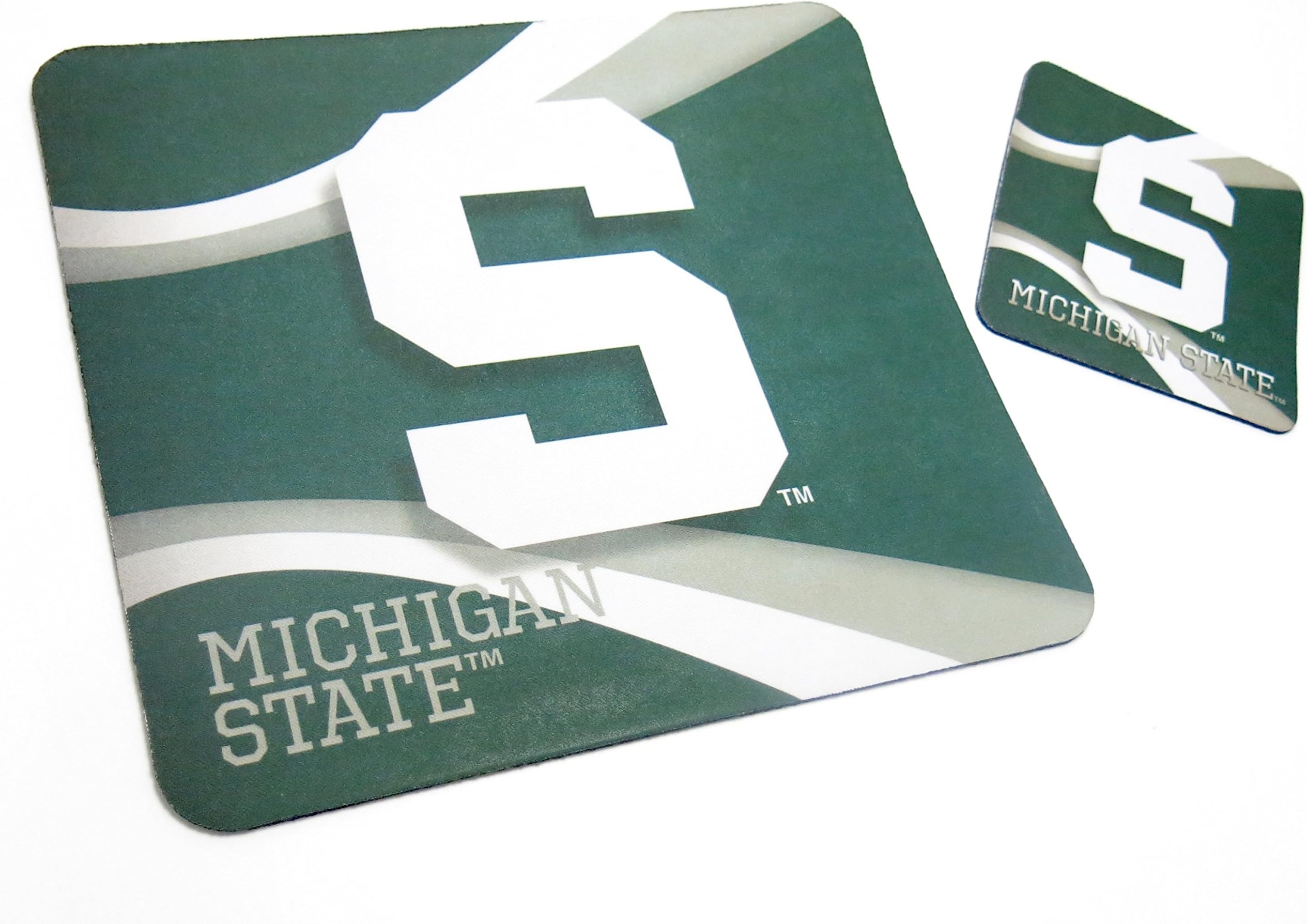Michigan State, Fabric Mouse Pad, and Coaster, Computer, Electronic Set