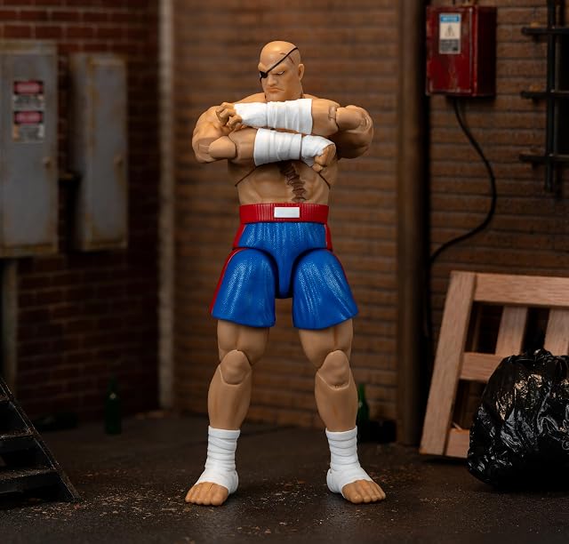Foto 2 de 4 de Jada Toys Street Fighter - Figura de Sagat (19 cm), Coleccionable y de acción de Street Fighter 2: The Final…