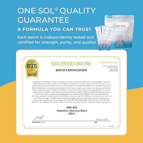 Miniatura 4 de One Sol BCAA y polvo de electrolitos para hidratación y energía, fórmula totalmente natural, 100% vegano, sin OMG, sin gluten y sin soja, promueve