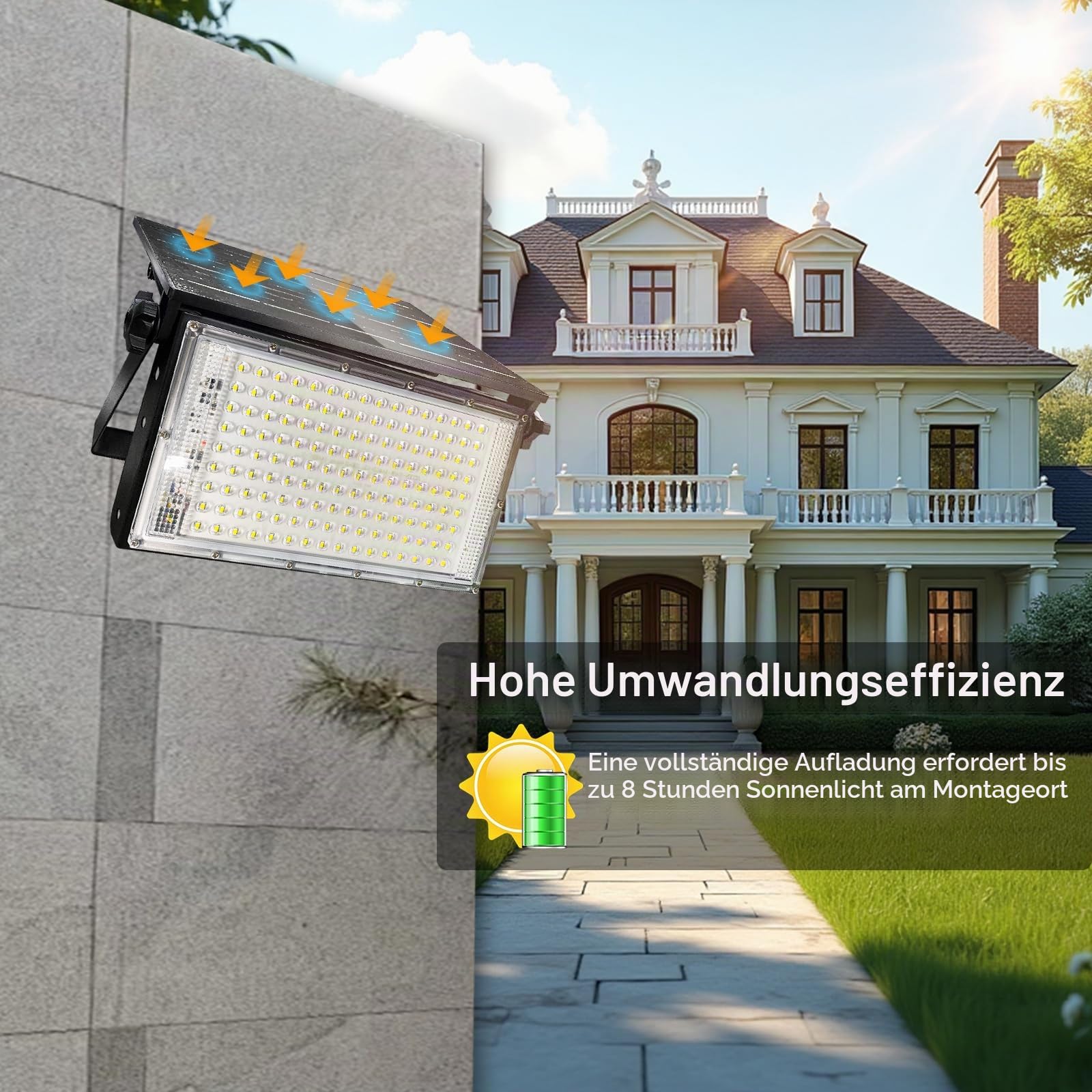 CREATESTAR Solarstrahler für Außen 150W, Superhelle Solarlampen für Außen mit Fernbedienung Dimmbar, IP65 Wasserdichte Solarleuchte für Garten Innenhöfe Garage