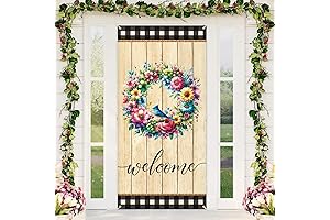 Spring Door Covers for Front Door Rustic Decor Stylish Summer Party Supply