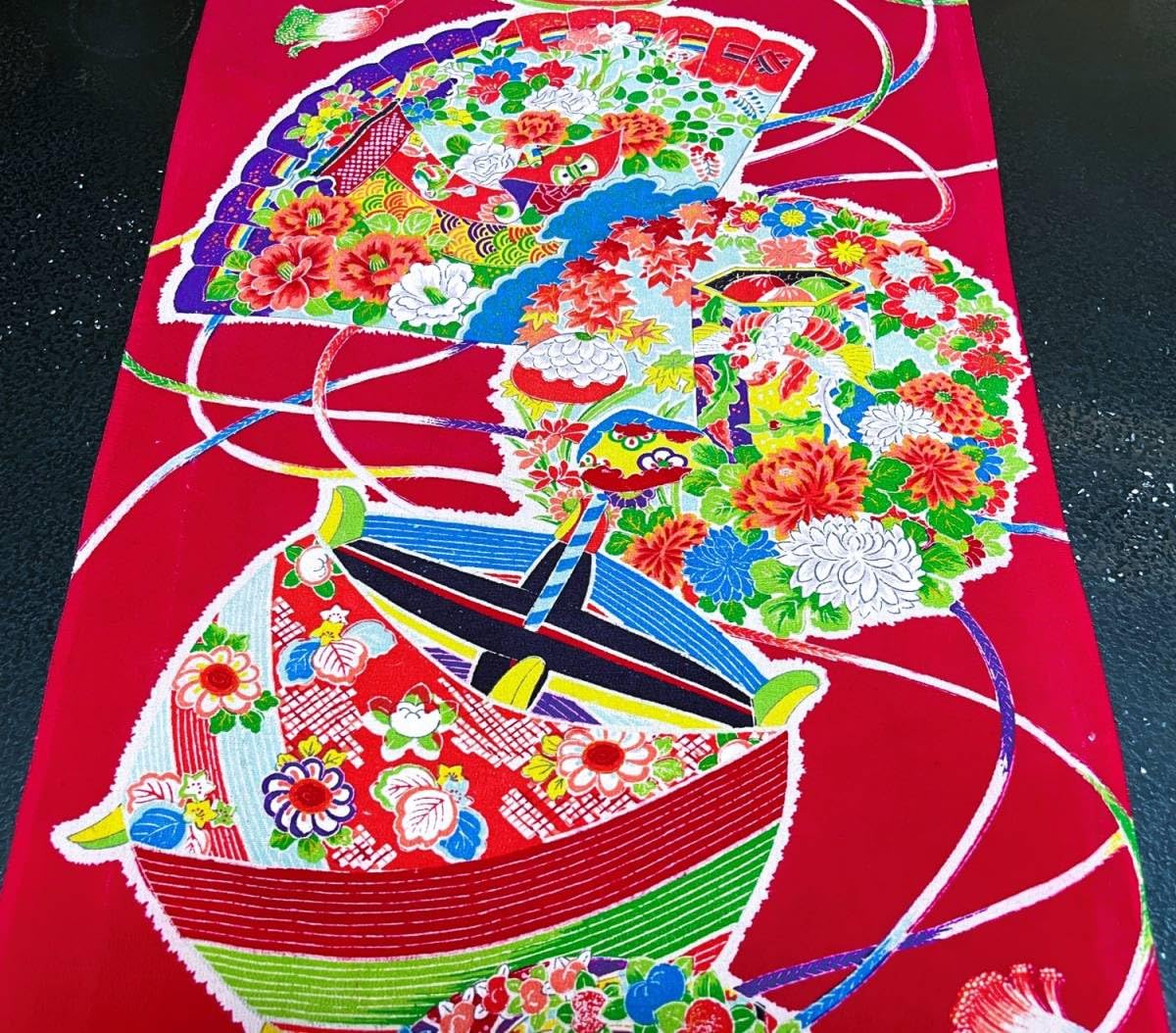 Amazon | 【古布＊縮緬＊和素材】正絹＊錦紗＊花丸檜扇手毬糸巻コマ