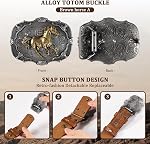 Western Cowboy Horse Ceinture de ceinture pour hommes Femmes Cowgirl Floral gravé Ceintures en cuir embossé pour Jeans