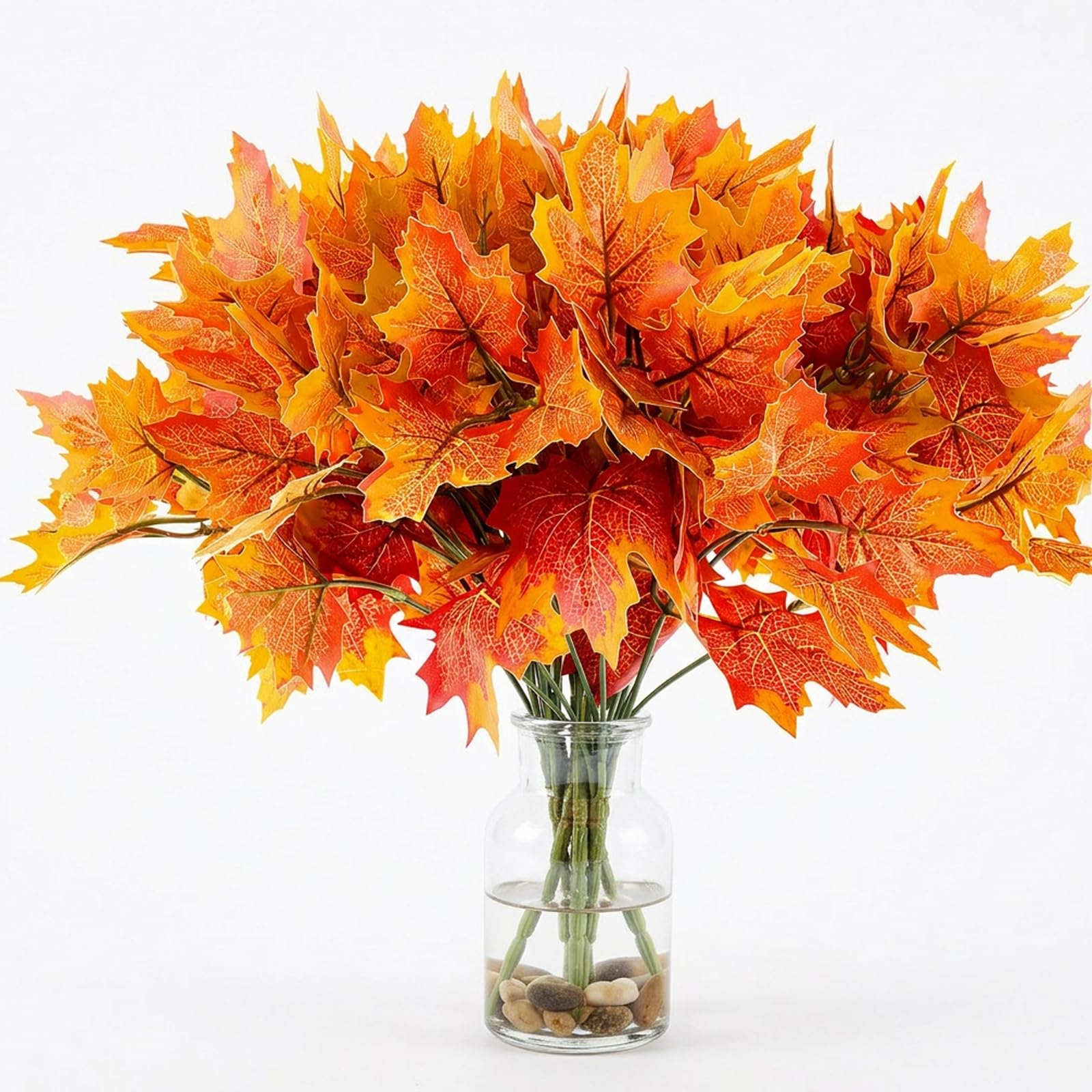 FveVqe 4 Bunches Artificial Autumn Flowers, Autumn Decorations for Home