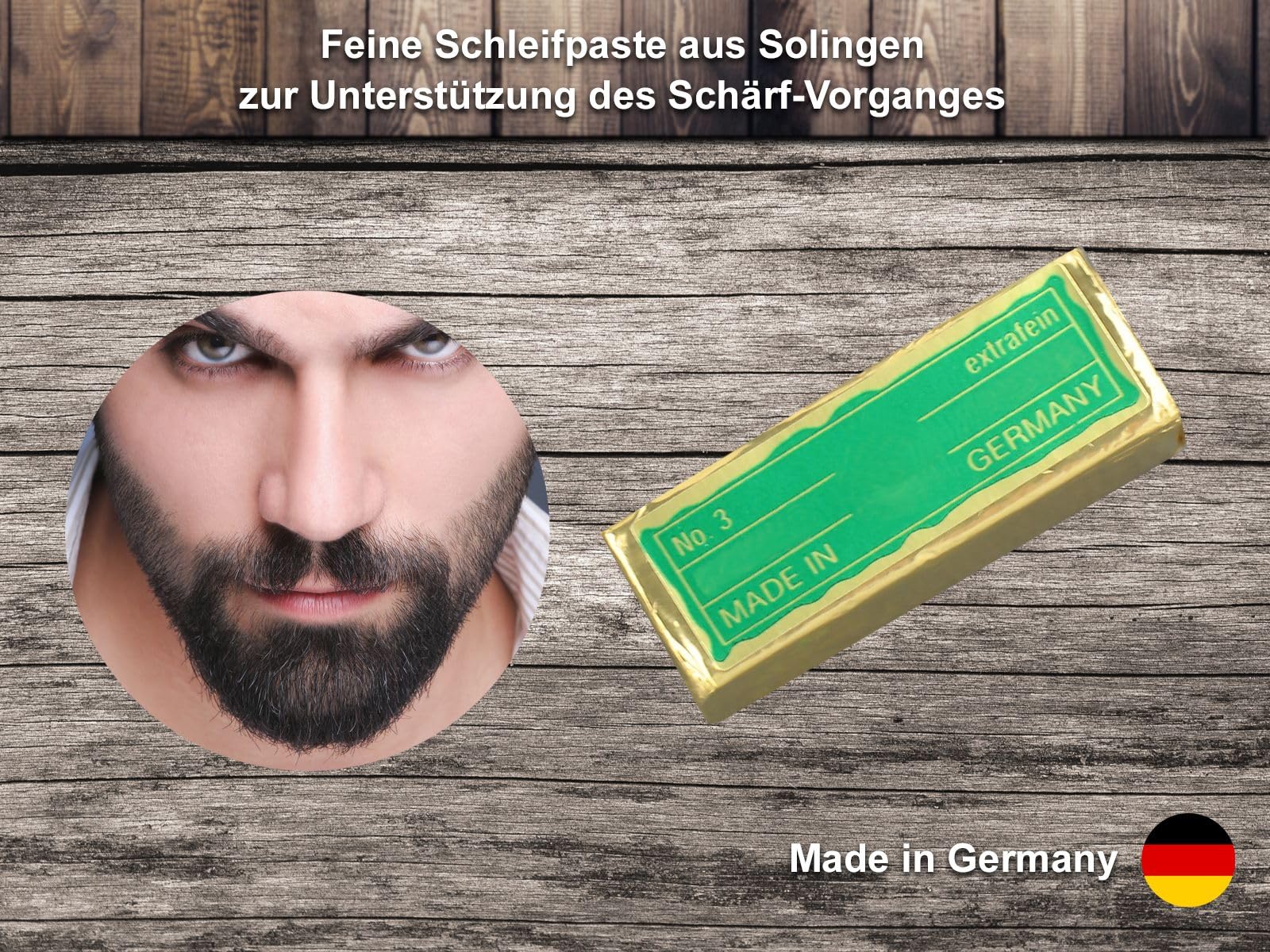 Rasiermesser Set 7 Teilig Komplett Rasier Set mit Paste aus Solingen | Klassisches Rasur-Set inkl. Rasier box, Rasierpinsel, Lederriemen, Bartschere Zupfpinzette - Ein schönes Männergeschenk