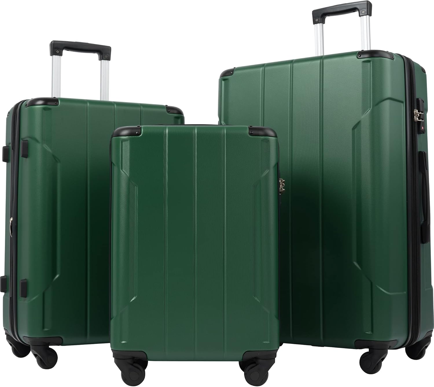 Majnesvon 3 Pcs Luggage Set,Luggage with TSA Lock,Durable