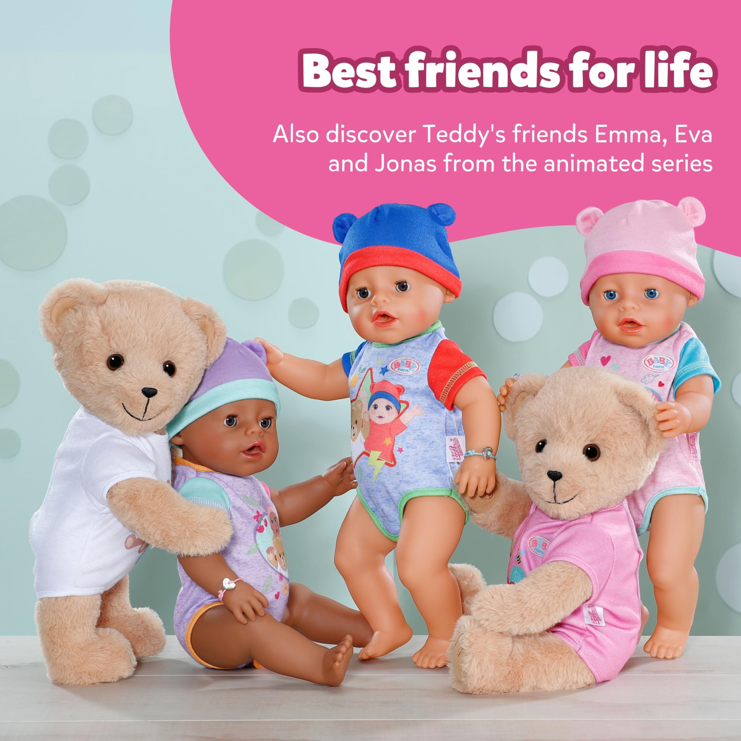 Amazon.com: Zapf Creation 835388 BABY Born teddy bear with white