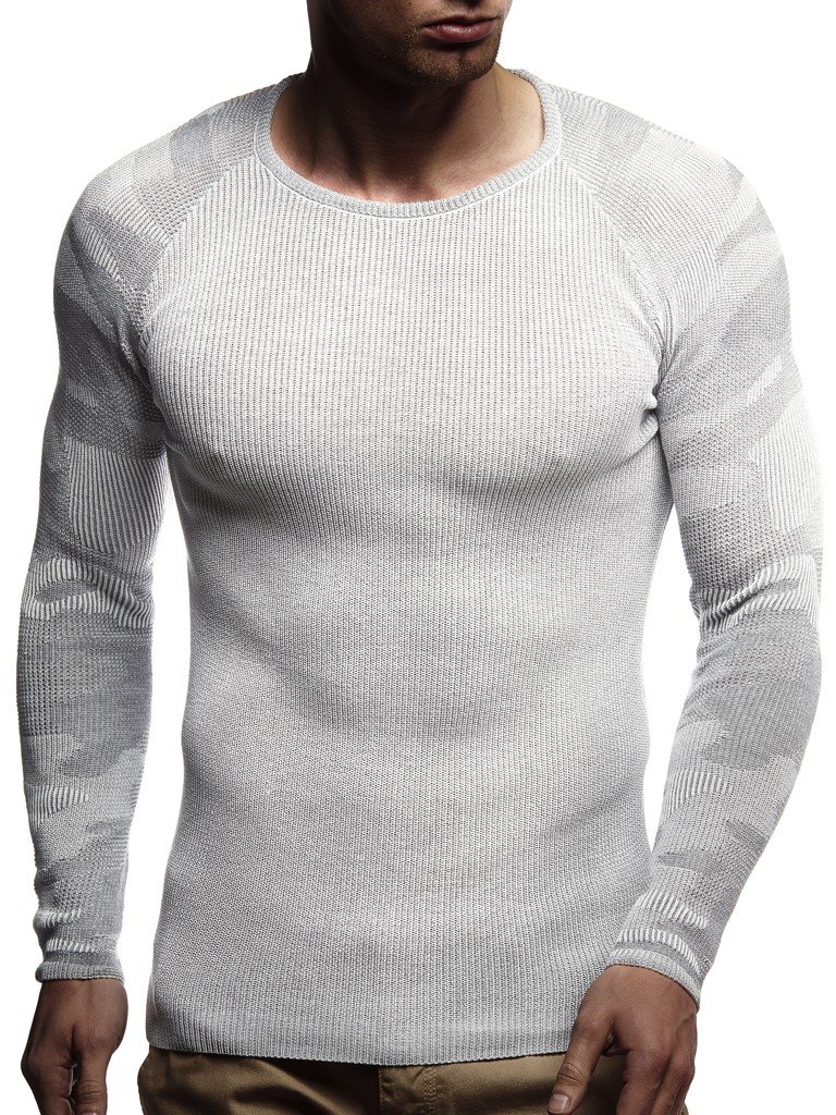 Leif Nelson Strickpullover Herren Rundhals - Dünner Männer Strick Pullover für Winter & Sommer - Coole Crewneck Männer Pullover mit Rundkragen