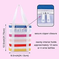 Vista 4 de Bolsa de vino para 4 botellas, aislada y a prueba de fugas, bolsa de vino para botella de vino, bolsa térmica aislada para viajes, picnic, playa