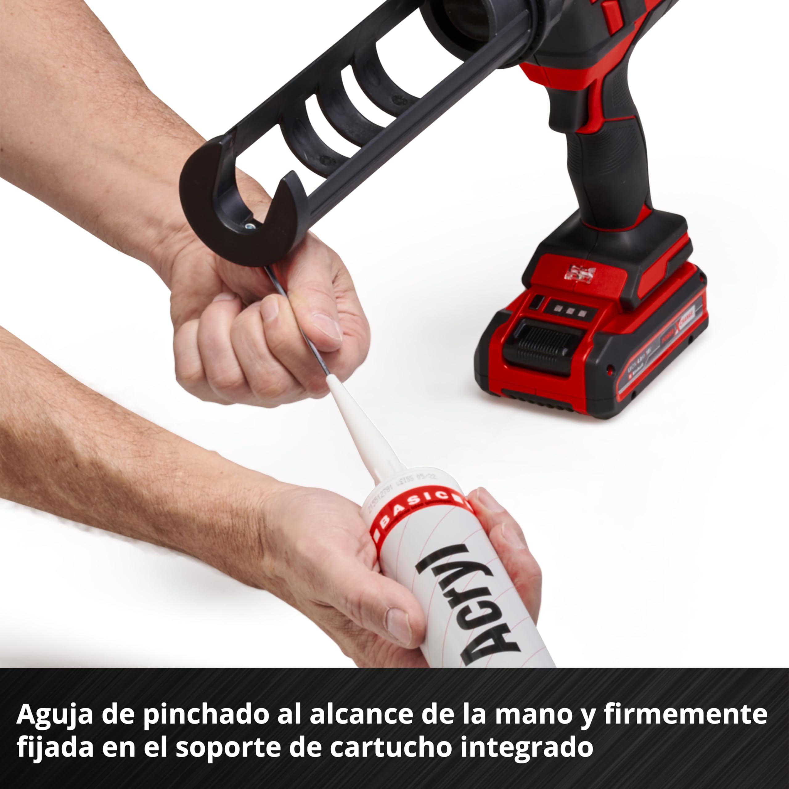 Einhell Pistola de cartuchos con batería TE-SG 18/10 Li-Solo Power X-Change (18 V, para cartuchos de 310 ml, hasta 2.000 N, velocidad de giro ajustable, sin batería) | PXC | 18 V | para cartuchos de 310 ml | hasta 2000 N | Velocidad ajustable | Sin baterí
