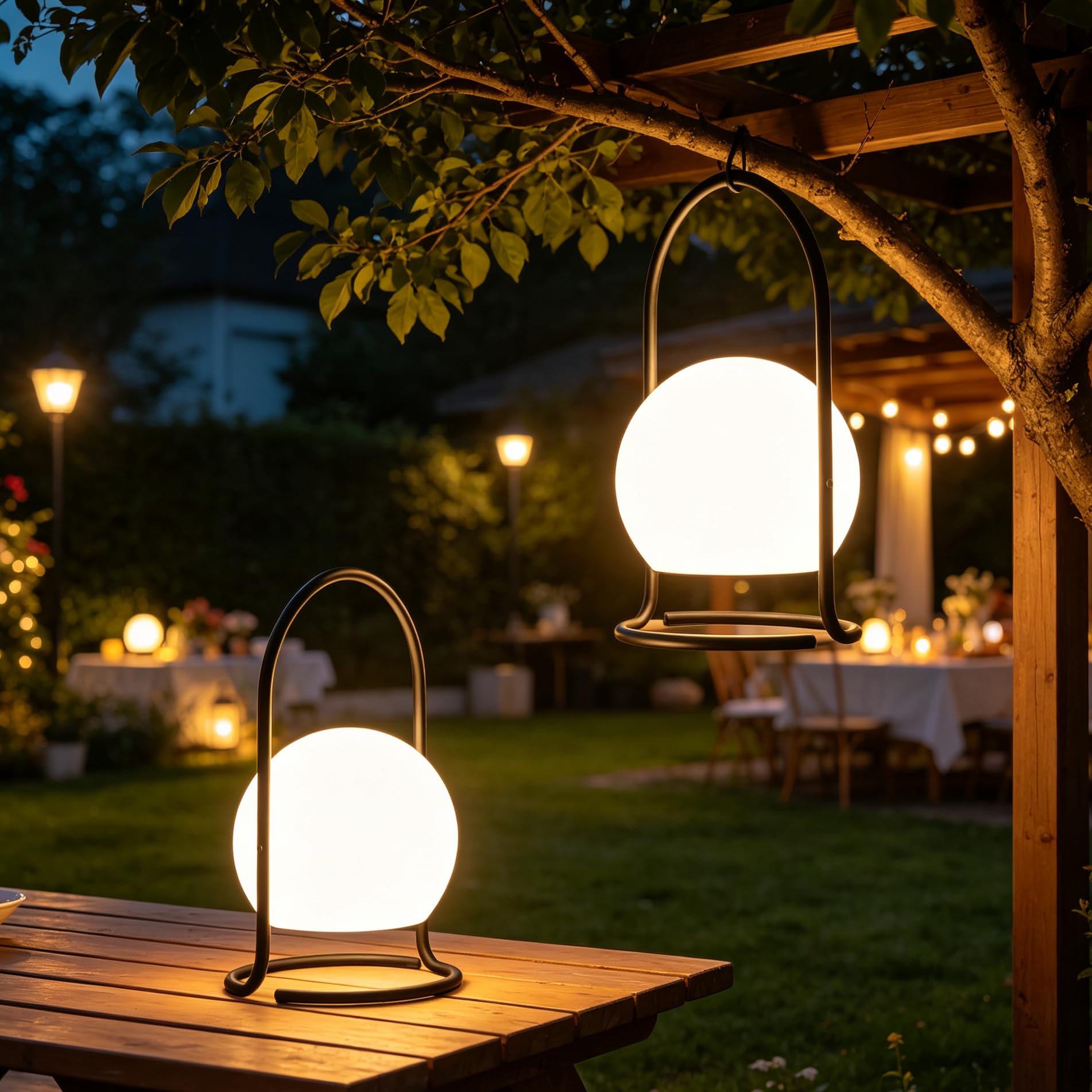 TRIROCKS Lámpara de Mesa Cordless Portátil, Iluminación de Luz LED Recargable de Larga Duración a Batería, 3 Modos de Iluminación para Camping, Dormitorio y Exterior (Negro)
