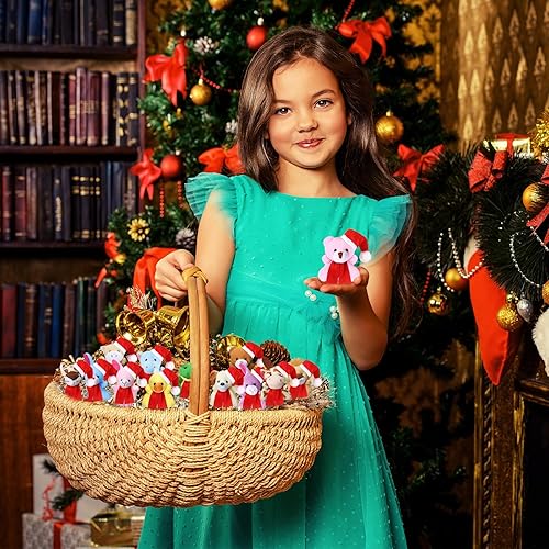 Miniatura 7 de 100 piezas de mini animales de peluche a granel, juguetes de animales pequeños a granel, llavero, decoración de fiestas, rellenos de huevos de