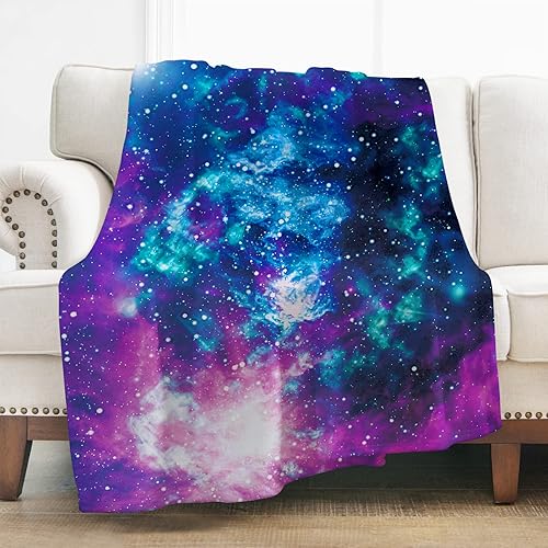 Levens Manta espacial de galaxia, regalos para mujeres, niñas, niños, decoración de impresión de ciencia ficción para dormitorio, sala de estar,