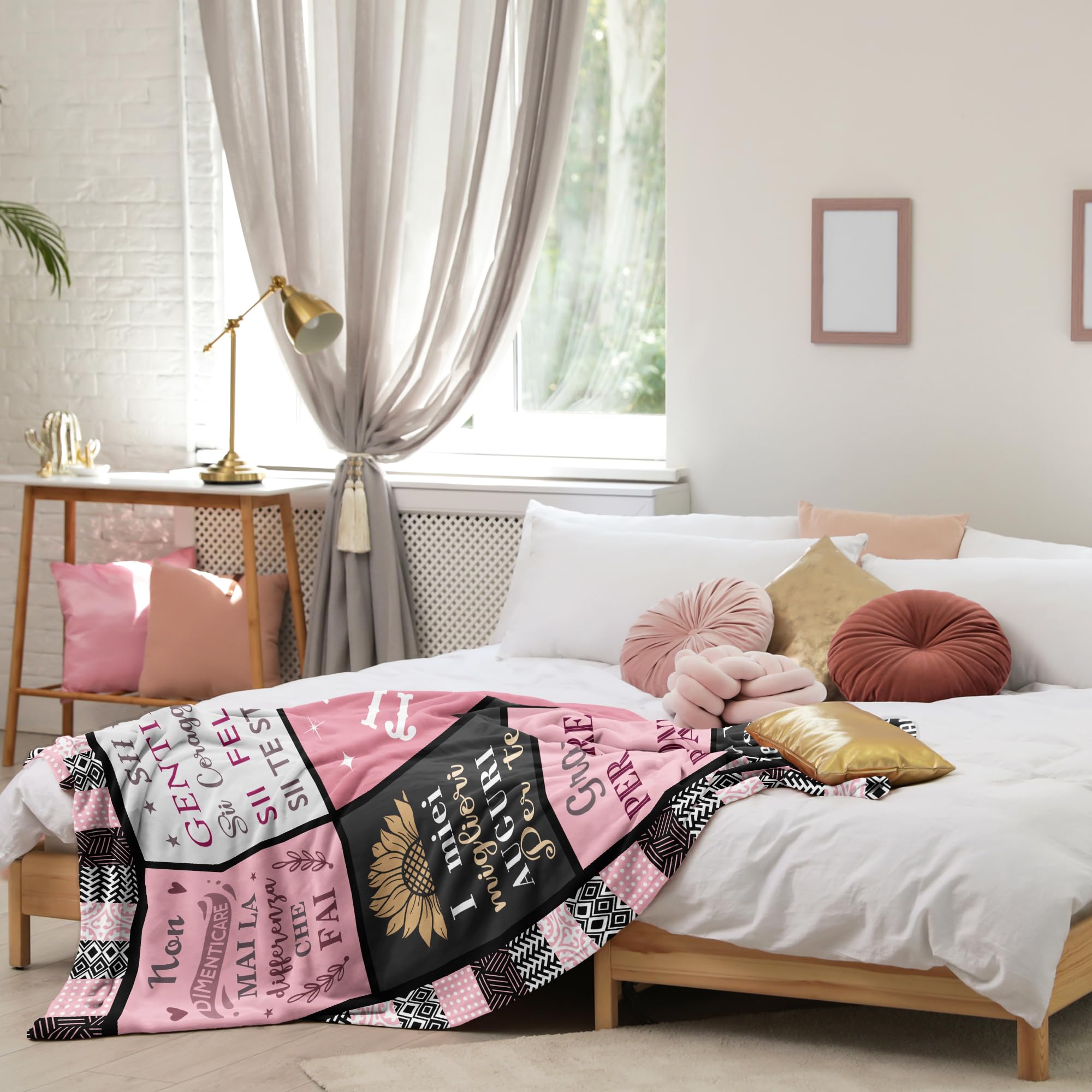 Regalo Migliore Amica - Coperta Abbraccio Flanella Morbida e Calda, Regalo Amica Compleanno, Regalo Amica Speciale Originale, Idea Regalo Donna, Sorella, Fidanzata, Moglie, Mamma, 150x130CM