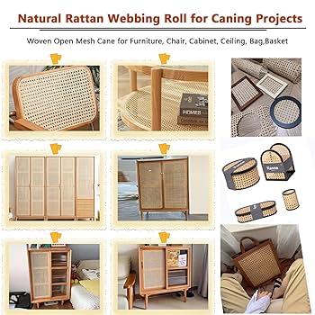 Rotolo Di Tessuto In Rattan Intrecciato Per Fai Da Te - Larghezza 35-60 Cm, Lunghezza 100-200 Cm, Per Sedie, Schermi, Decorazioni