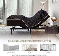Vista 24 de EGOHOME - Base de cama ajustable individual XL y colchón de espuma viscoelástica de 14 pulgadas, base de cama ajustable con control remoto