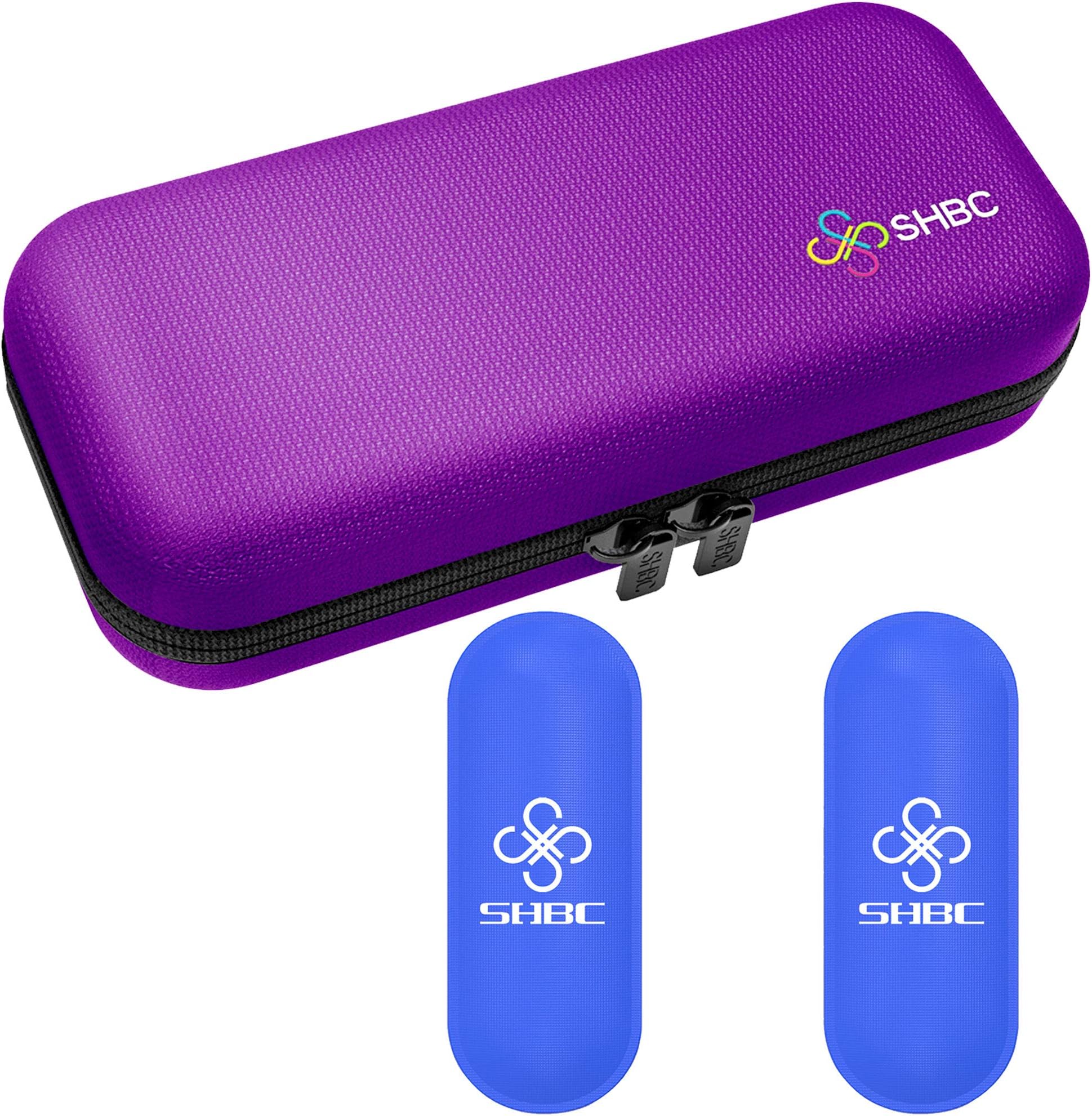 Insulin Cooler Travel Case for Diabetic Organize Medication Insulated Cooling Bag with 2 Ice Packs Purple