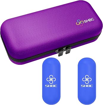 SHBC Insulin Cooler Travel Case for Diabetic Organize Medication Insulated Cooling Bag with 2 Ice Packs Purple